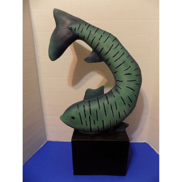 NEW Large Fish Figurine Statue Coastal Nautical Home Decor - Picture 5 of 6